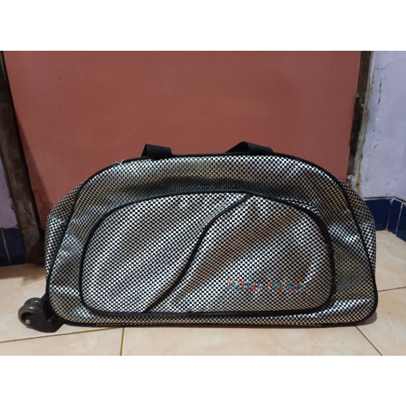 MASIH BAGUS BGT. Tas pakai Trolly / tas trolly polo gear / tas pakaian pakai roda / koper kecil