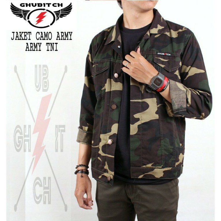 JAKET SEMI PARKA PRIA / JAKET SEMI PARKA CAMO LORENG