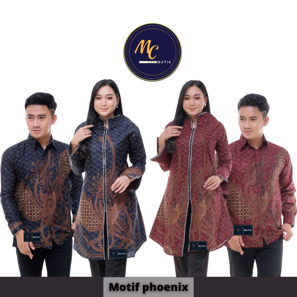 Mc Batik Couple - Atasan Batik Couple Tunik Kemeja Lengan Panjang M L XL XXL Jumbo