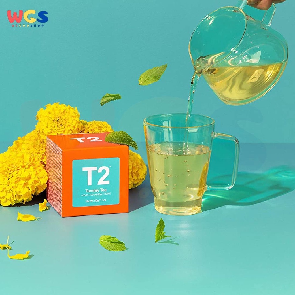 T2 Tea Tummy Loose Leaf Mint Liqrice Fennel Tea for Stomach Relief 50g