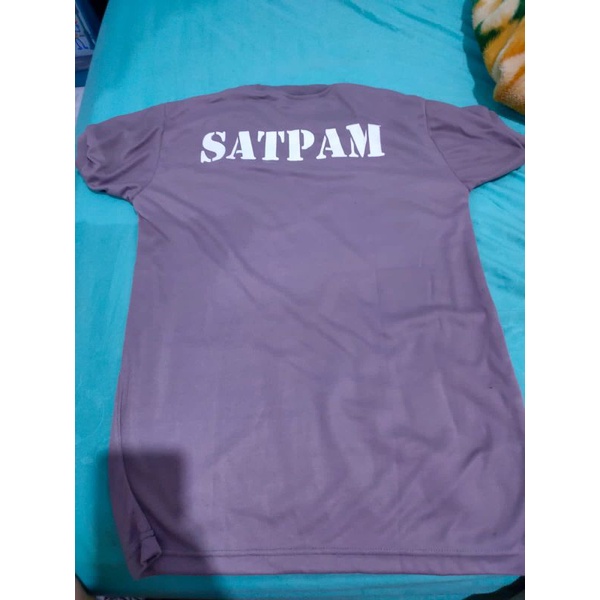 Kaos coklat dalaman satpam | security