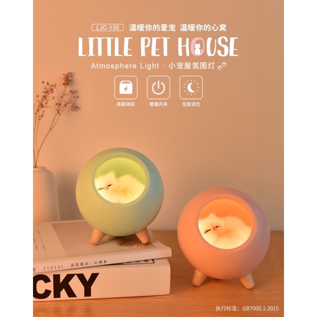 Lampu pet kucing lucu lampu hias tidur night lamp LB019