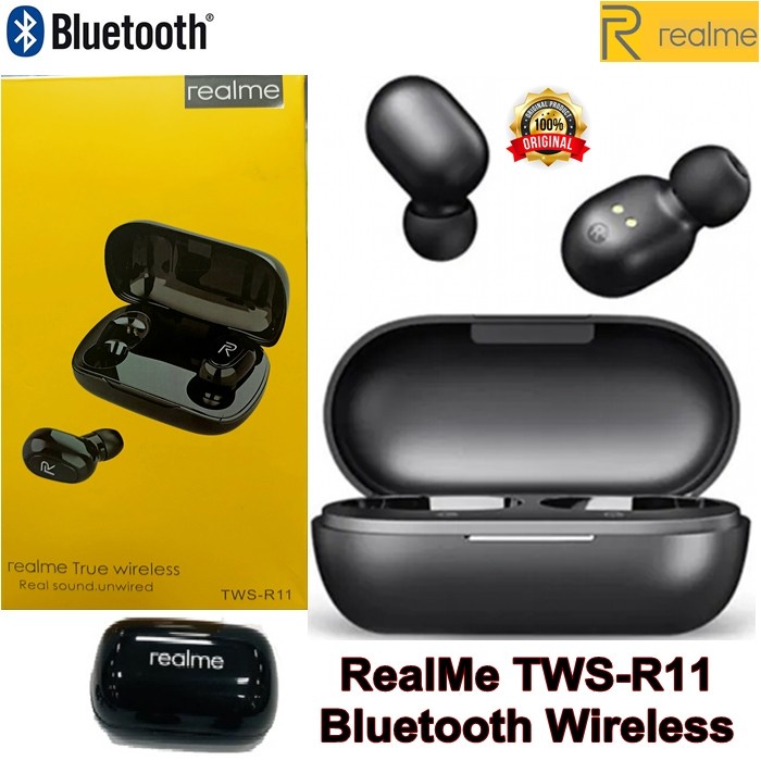 Realme TWS-4 R11 Earbuds Wireless Headset Bluetooth Stereo In-Ear Touch Control Realme