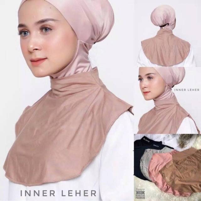 Manset leher bahan rayon super premium/ manset hijab/ Inner Leher