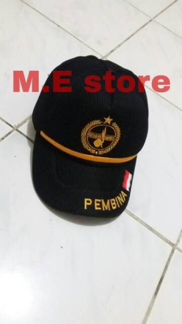 topi pembina pramuka bahan jala