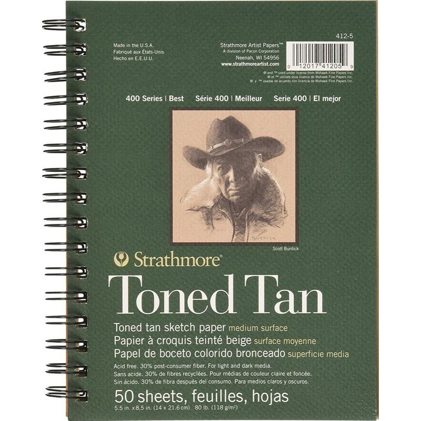 

Promo Strathmore Toned Tan 5.5" x 8.5" Sketch Pad - 50 Sheets