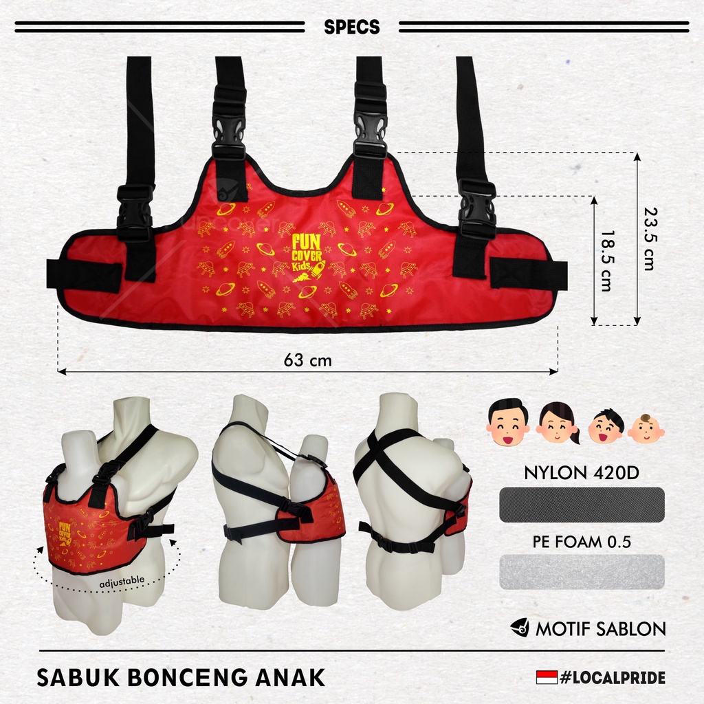 Sabuk pengaman bonceng motor anak safety berkendara by Funcover