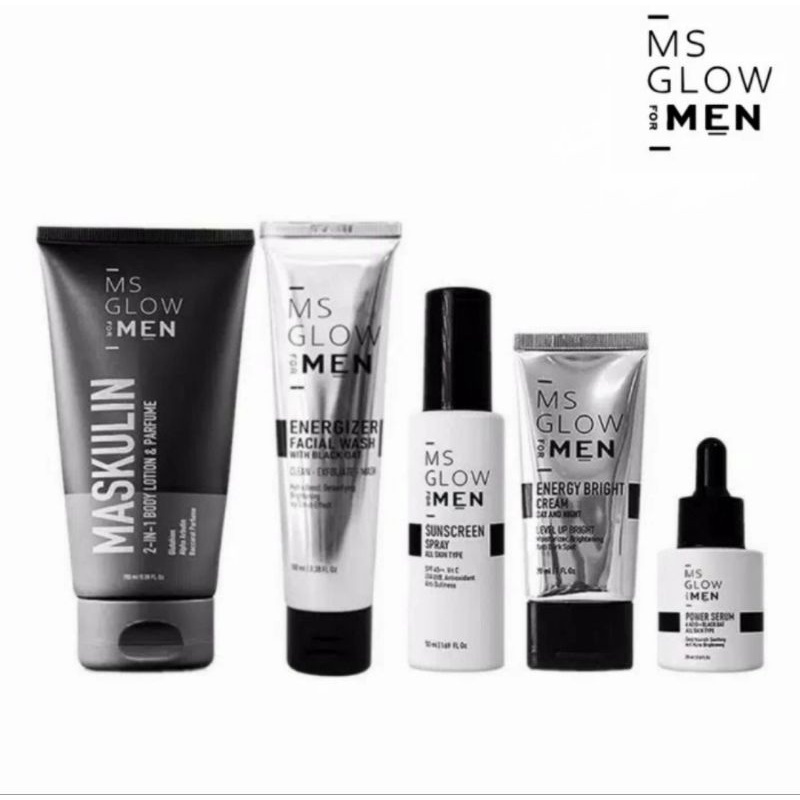 Paket MEN Ms Glow / Paket Ms Glow Men Lengkap / Ms Glow For Men / Skincare Pria Ms Glow