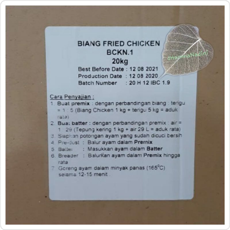 

Biang Fried Chicken Kobe Repack 1 kg /Tepung ayam goreng Kentucky kentaki