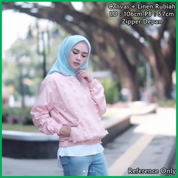 Baju Cewek Dress Brukat CRCL Quisha Dress Casual Canvas Pink Wanita Kekinian Baju Kuliah KIN