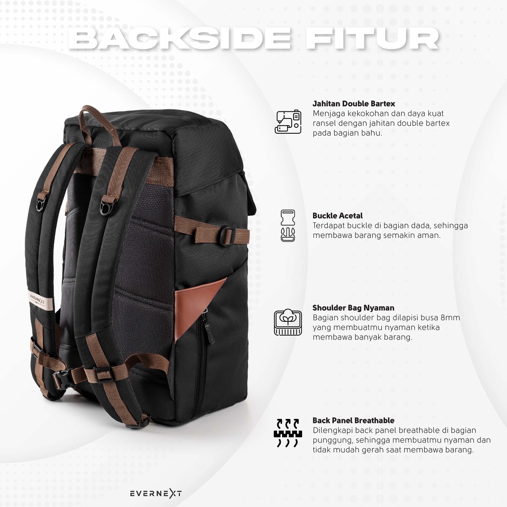 Tas Ransel Backpack Daypack Pria Kapasitas 25L Outdoor Hiking Tas Gendong Punggung Sekolah Kuliah Kerja Premium Oirignal Model Terbaru UE82