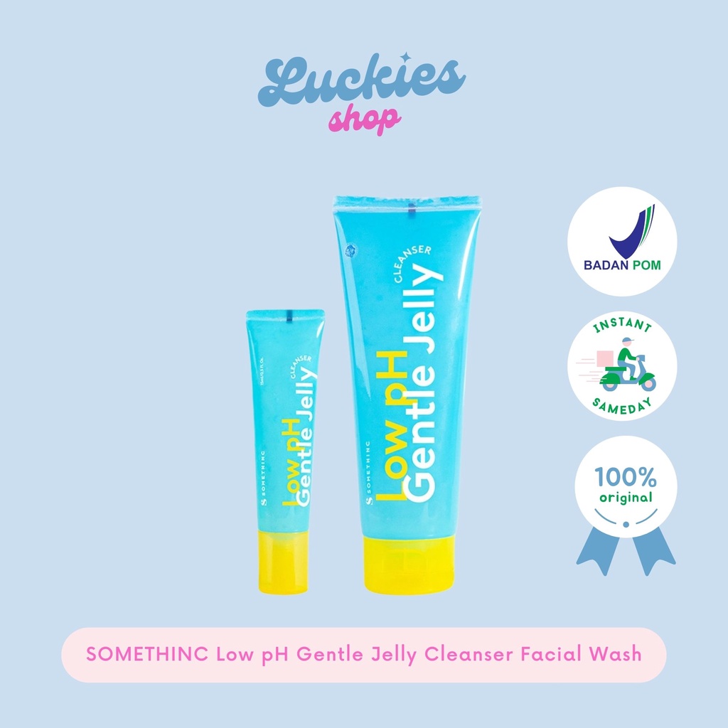 BPOM SOMETHINC Low pH Gentle Jelly Cleanser Facial Wash Sabun Wajah Cuci Muka 15ml 100ml