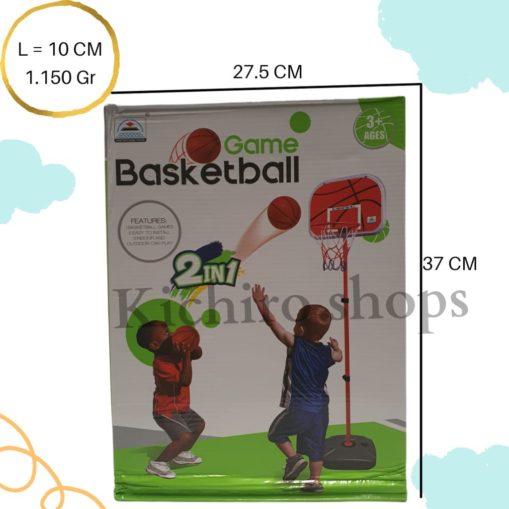 Mainan Anak Game Basketball 2in1 Ring Basket Anak 2in1 - Kichiro Shops