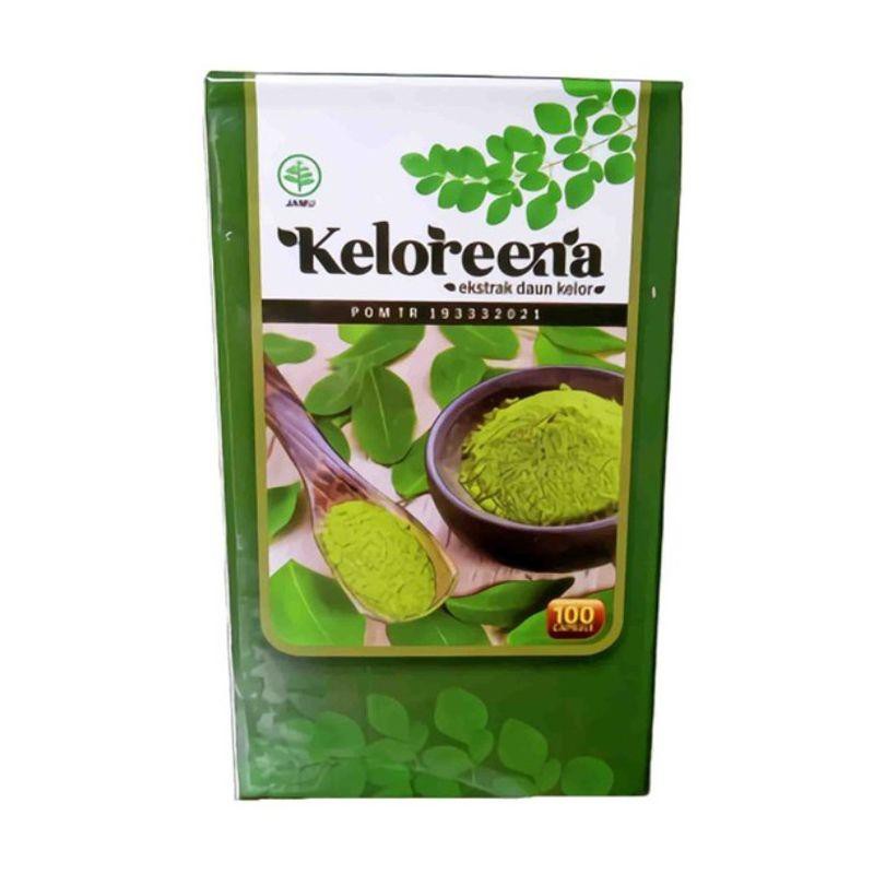BPOM Daun Kelor Kapsul 100% Asli Ekstrak Moringa Oleifera Isi 100 Kapsul Keloreena Original