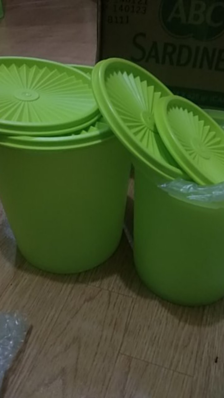 Green Deco Canister + Free Mini Deco Canister Set & Tanpa Free (toples) Tupwr