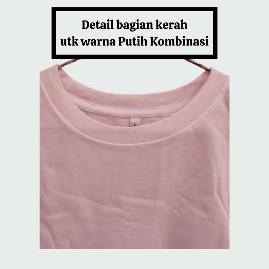 Diraya Kaos Crop Top Oversize Polos Basic Korea Wanita Combed