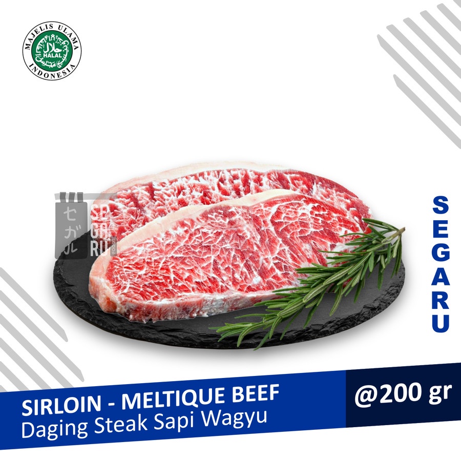 

Sirloin Steak Wagyu Meltique Premium | Striploin Beef Steak Meltik 200 gram