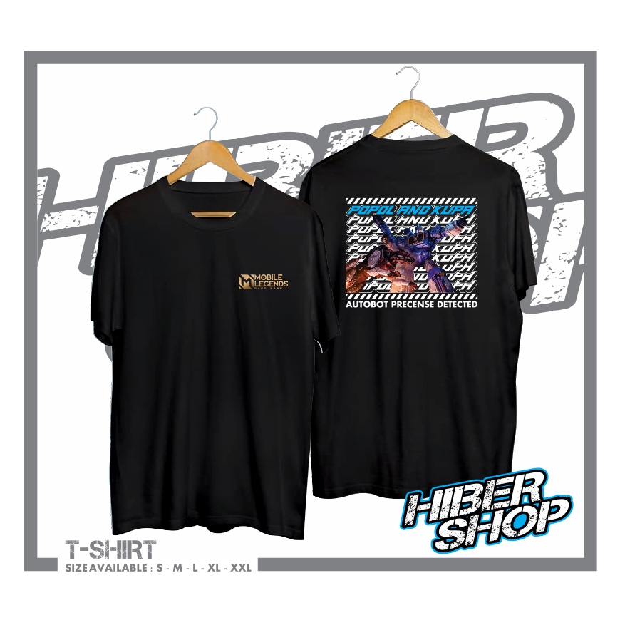 KAOS BAJU POPOL AND KUPA SOUNDWAVE AND RAVAGE SKIN MOBILE LEGENDS BANG BANG MLBB KAOS GAME GAMER MUR