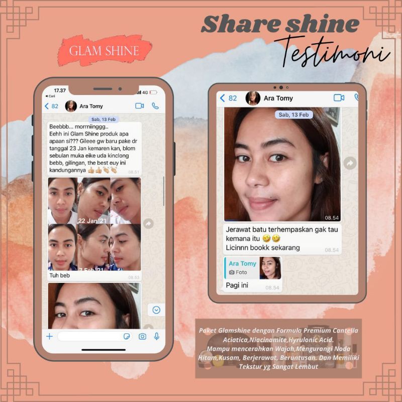 GLAMSHINE/ GLAMSHINE PAKET WAJAH/ GLAMSHINE GOLD SERIES ( NEW PACKAGING )-6