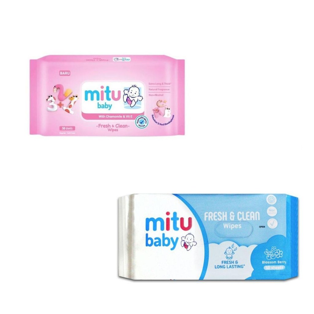 Mitu Baby Fresh and Clean Wipes 50 Lembar