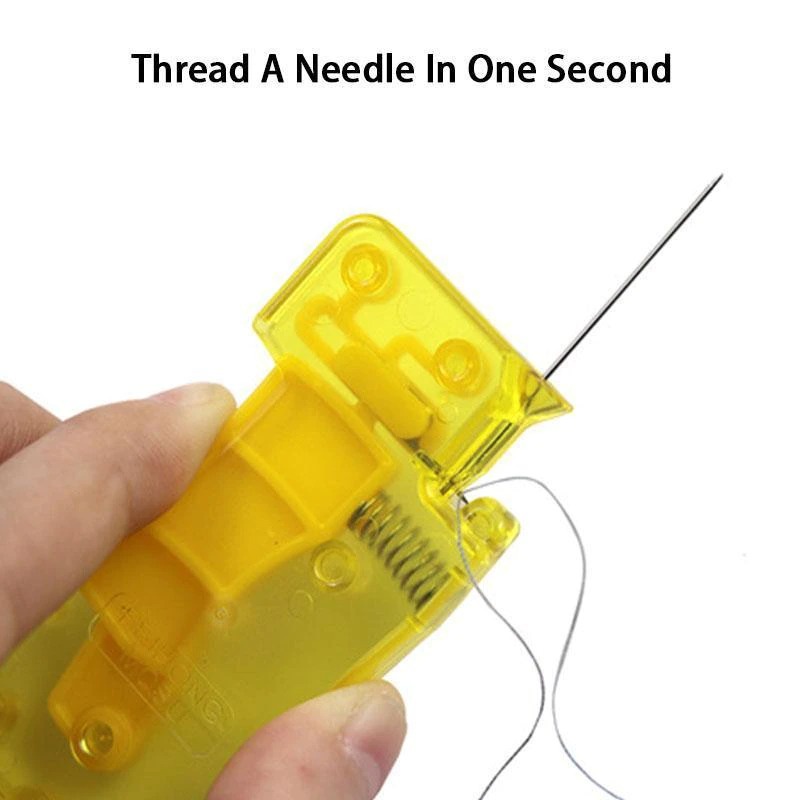 Alat Bantu Jahit Auto Needle Threader Hand Machine - ISY001 - Yellow