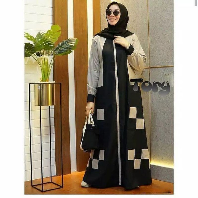 pakaian wanita. fashion muslim. maxi dress wanita. Tory Maxy