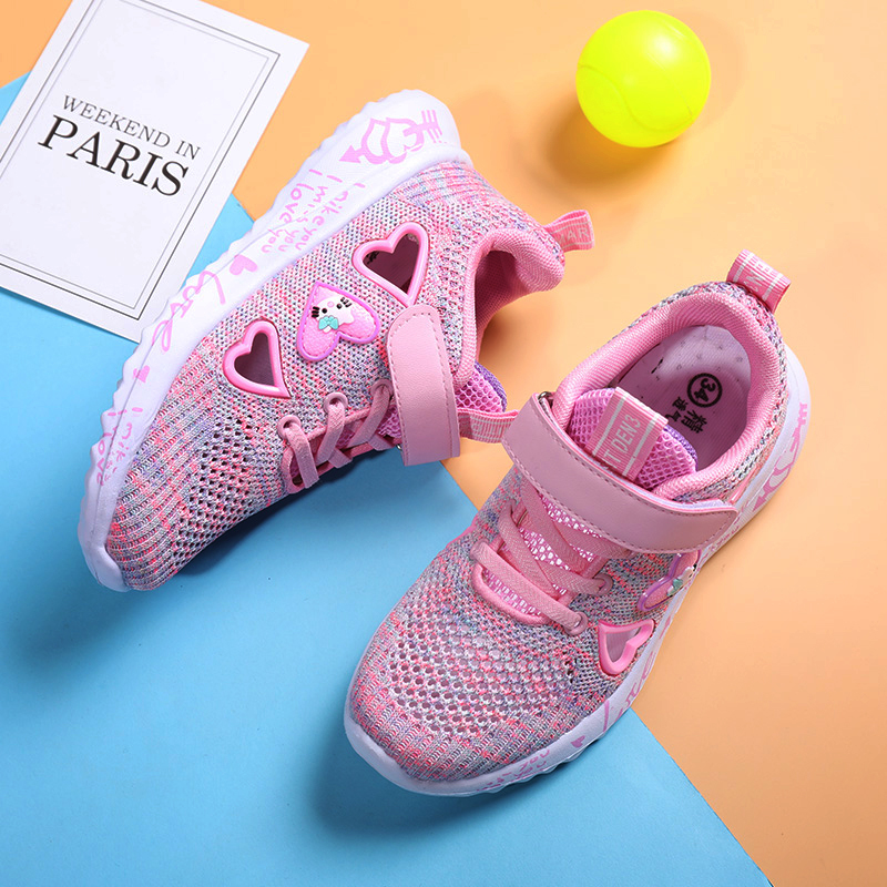 Sepatu anak perempuan Sepatu Sneakers Bahan Mesh Breathable untuk Sepatu anak