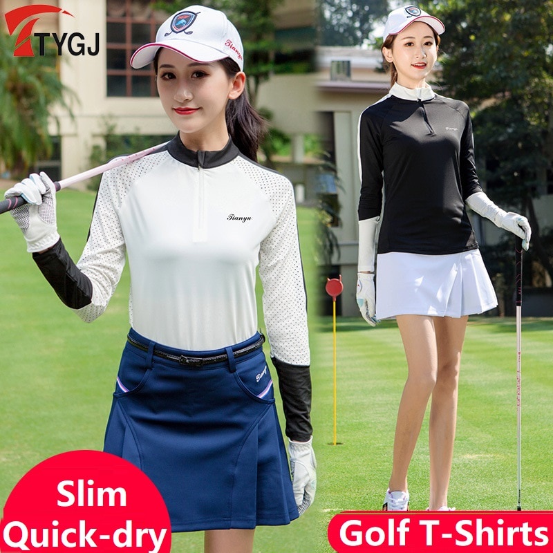 PREORDER 2020 Women Breathable Golf Shirts Quick-drying Sun Protection Golf T-shirts Ladies Long Sle
