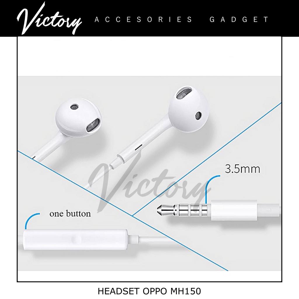 Headset Oppo MH150 Original 100% Earphone Stereo Bass