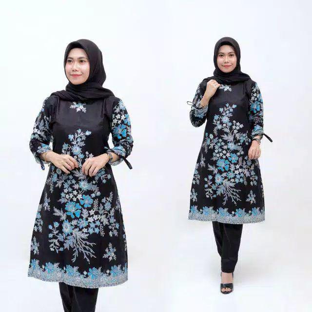 Murah Terlaris Serut Genes Jelita Tunic Navbor Yelbor Whitbor Creambor Tunik Batik