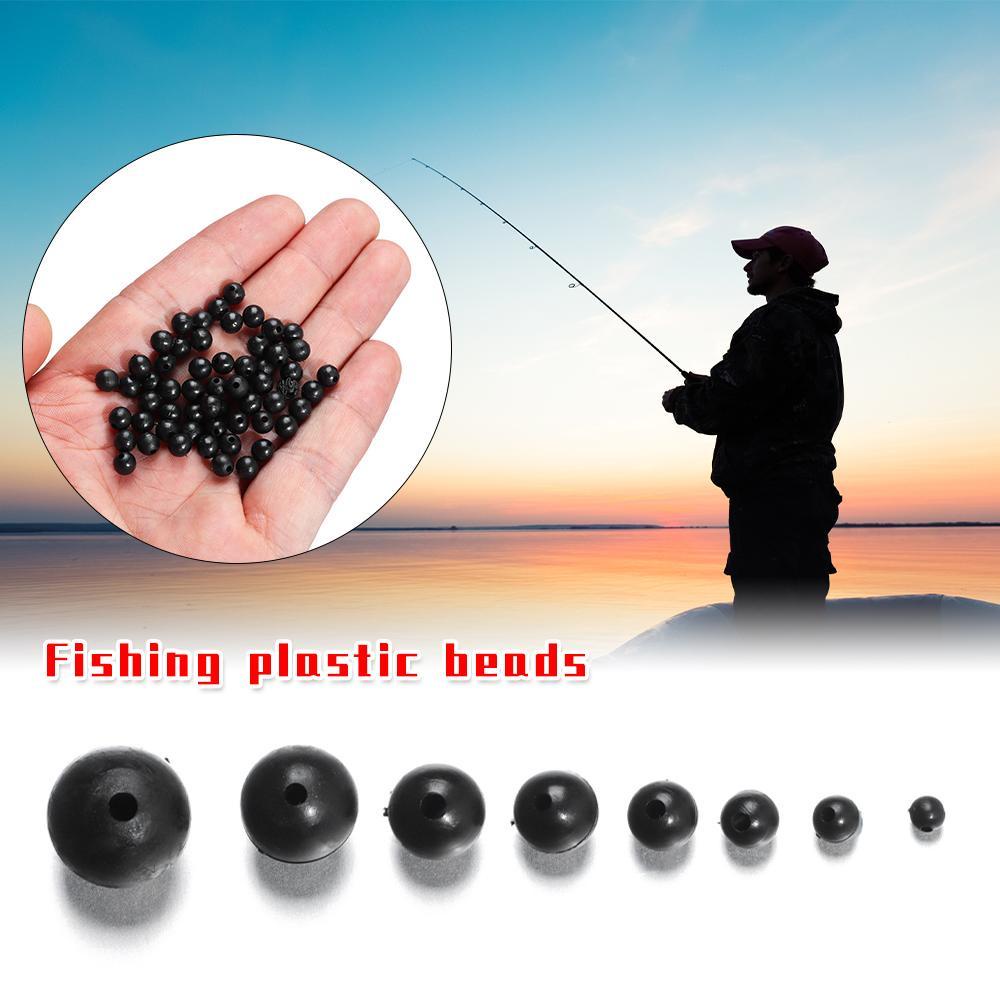 TOP Manik Manik Pelampung Pancing 3mm-12mm Sumbat Plastik Laut Hitam