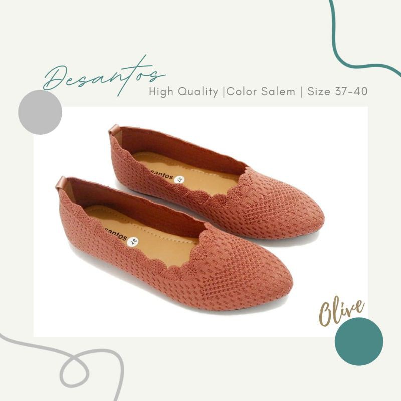 Sepatu Wanita Flat Shoes Rajut Impor