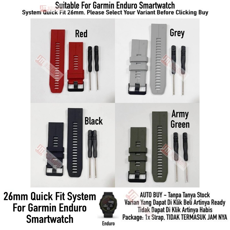 FQQ Tali Jam 26mm Quick Fit Watch Strap Khusus Untuk Garmin Enduro