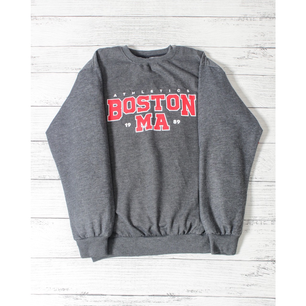 Baju Atasan Wanita Terbaru Sweater Wanita BOSTON Sweater Crewneck