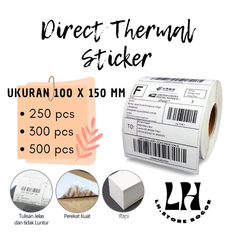 

KERTAS THERMAL/LABEL STICKER 100 X 150 MM UKURAN A6