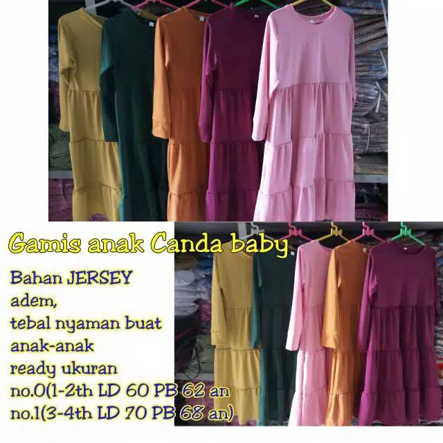 Pilih warna !! Gamis canda anak