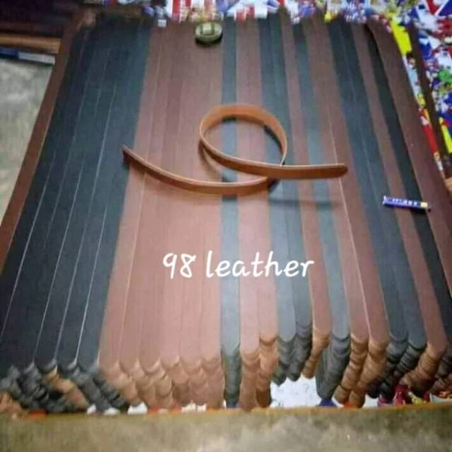 Gesper sabuk ikat pinggang kulit asli (tanpa kepala)