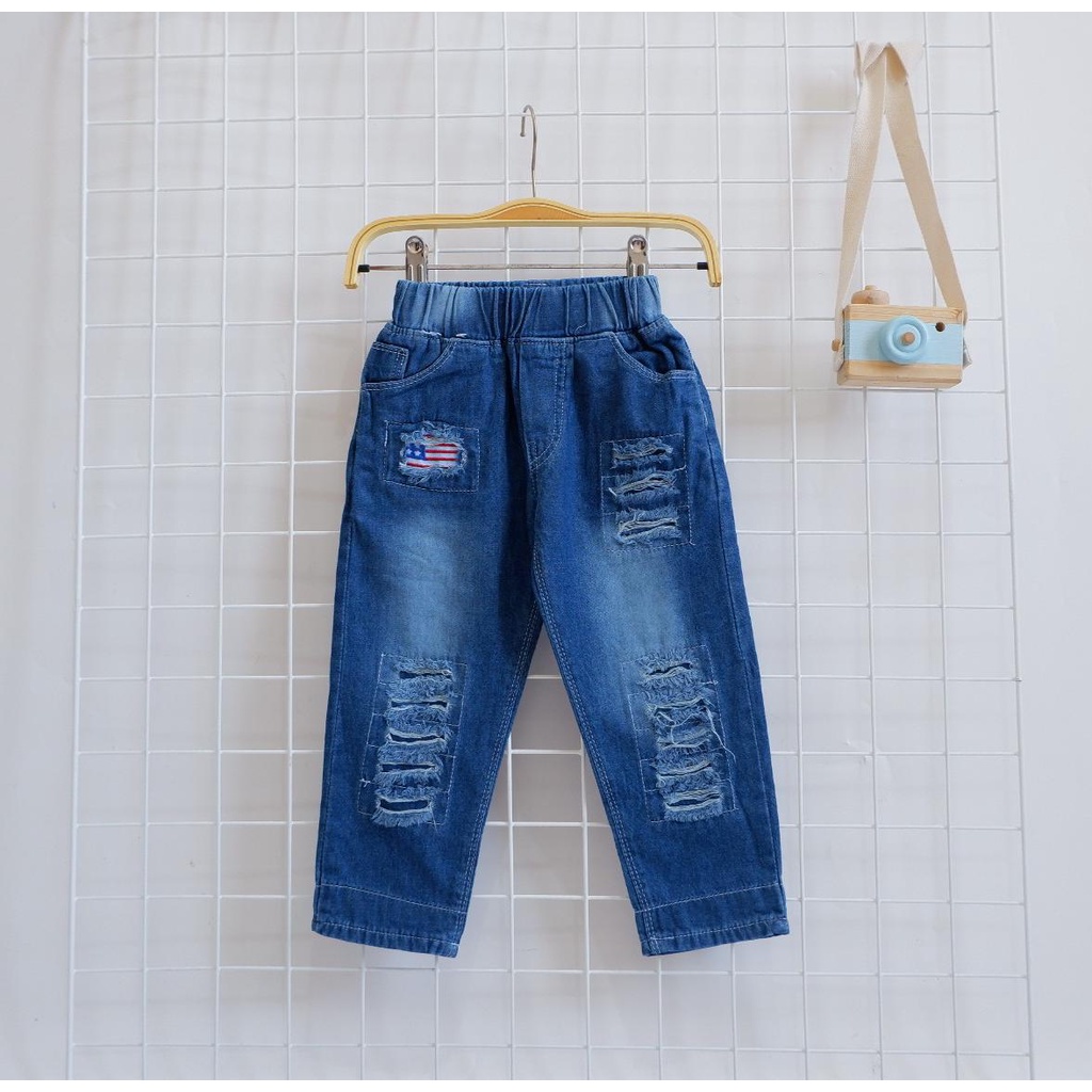 Dezata  Brian Pants- Celana Panjang Jeans Anak 1-10 Tahun Celana Panjang Anak Celana Stik Balik