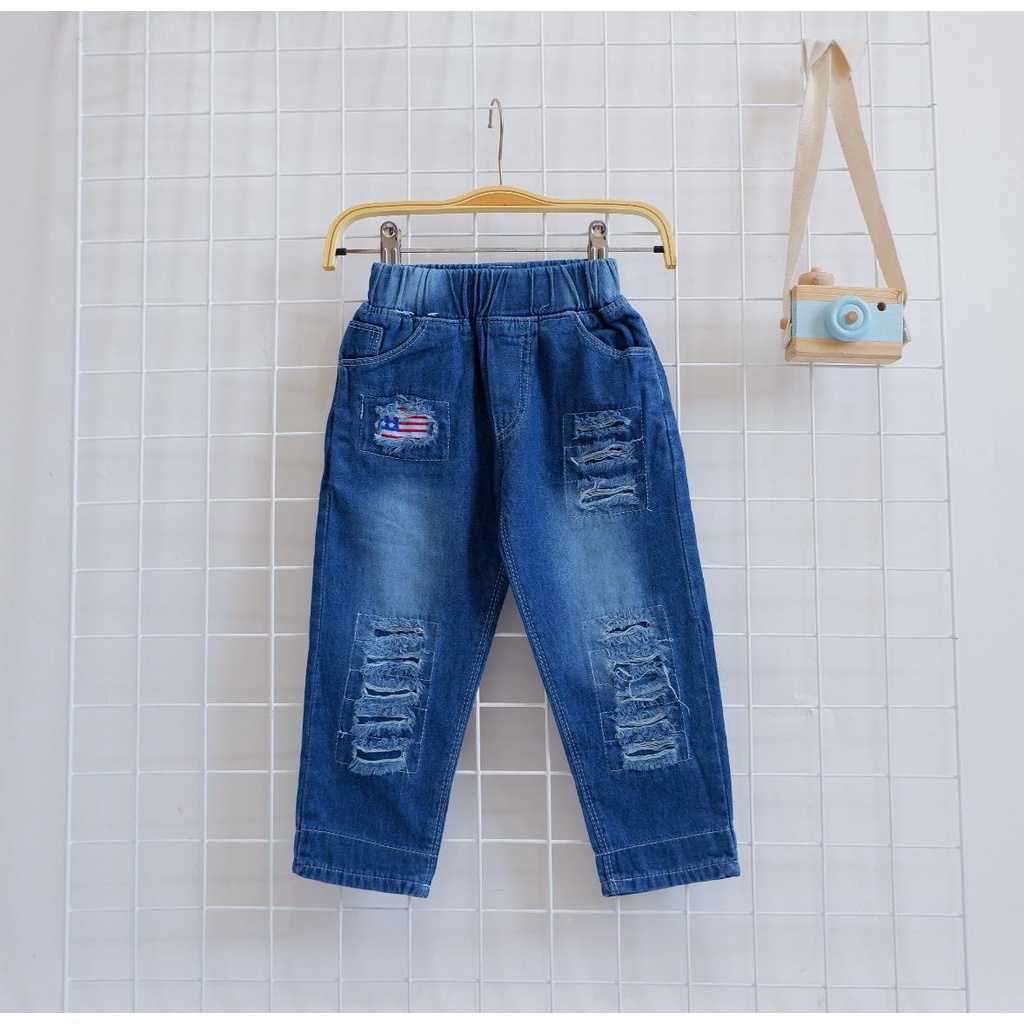 CHINO IMPORT CELANA PANJANG ANAK RIPPED STIK BALIK 1-10 th Celana Panjang Anak Jeans