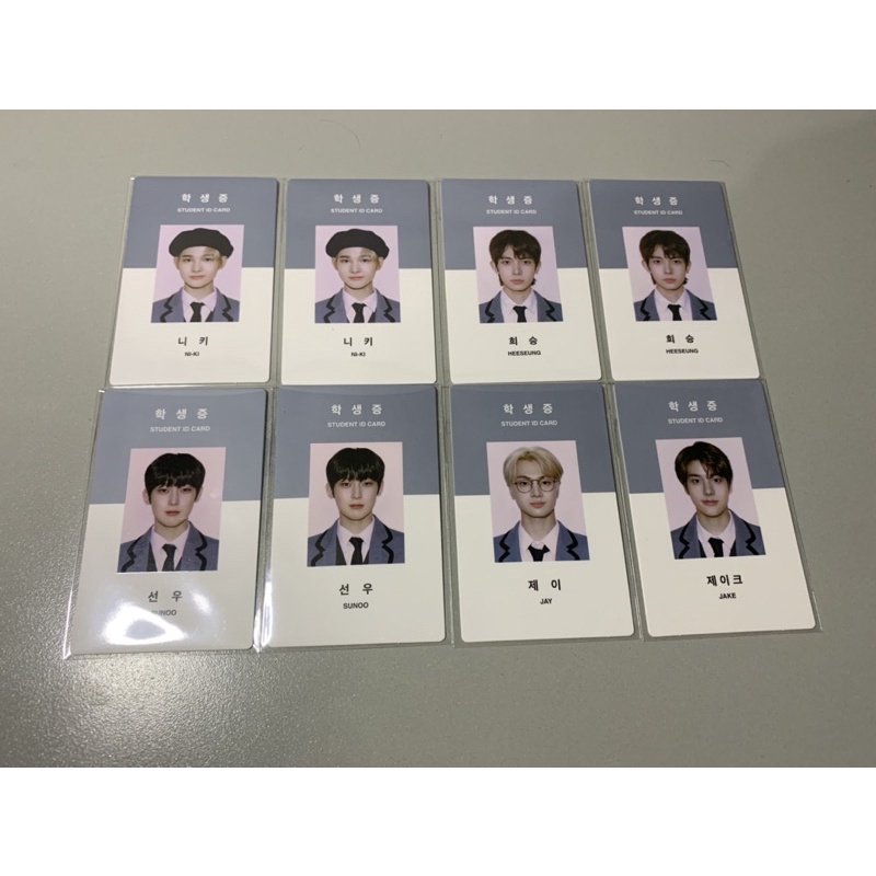 ENHYPEN SEASON GREETING PHOTOCARD ID CARD ENHYPEN SUNOO JAY JAKE HEESEUNG NI-KI