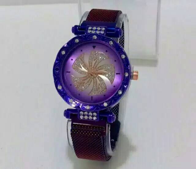 Jam Tangan Wanita Magnetik Motif Baling-Baling Hiasan