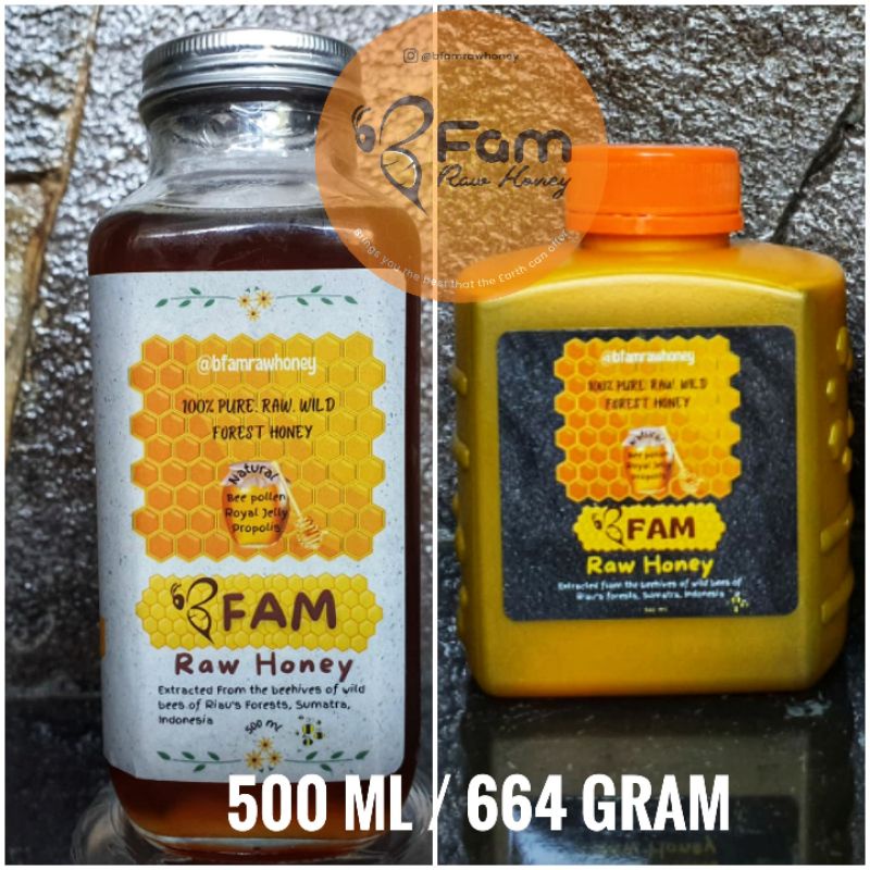 

BFam Raw Honey / Madu Mentah Murni Hutan Sialang Riau 450 ml / 600 g
