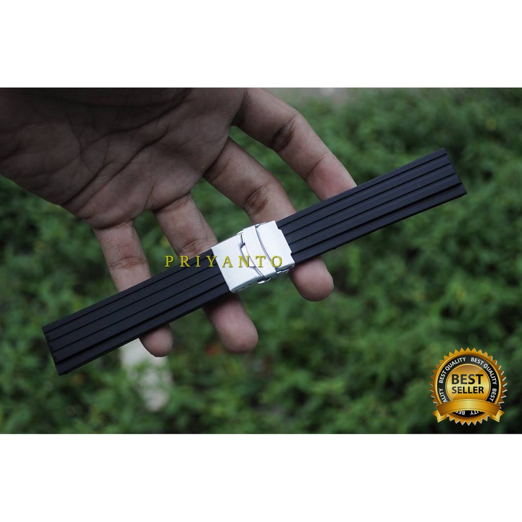 STRAP TALI JAM TANGAN KARET MODEL FOLDING 20-22-24MM TALI KULIT MODEL FOLDING 20-24-26MM