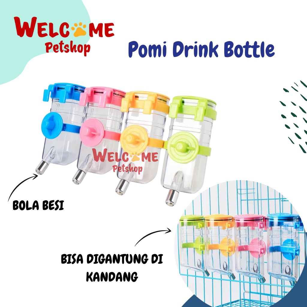 Pomi Drink Bottle Anjing Kucing Kelinci Botol Minum Air 350ml