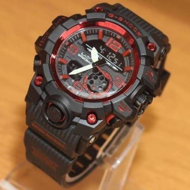 JAM TANGAN G SHOCK WATER RESIST BLACK RED