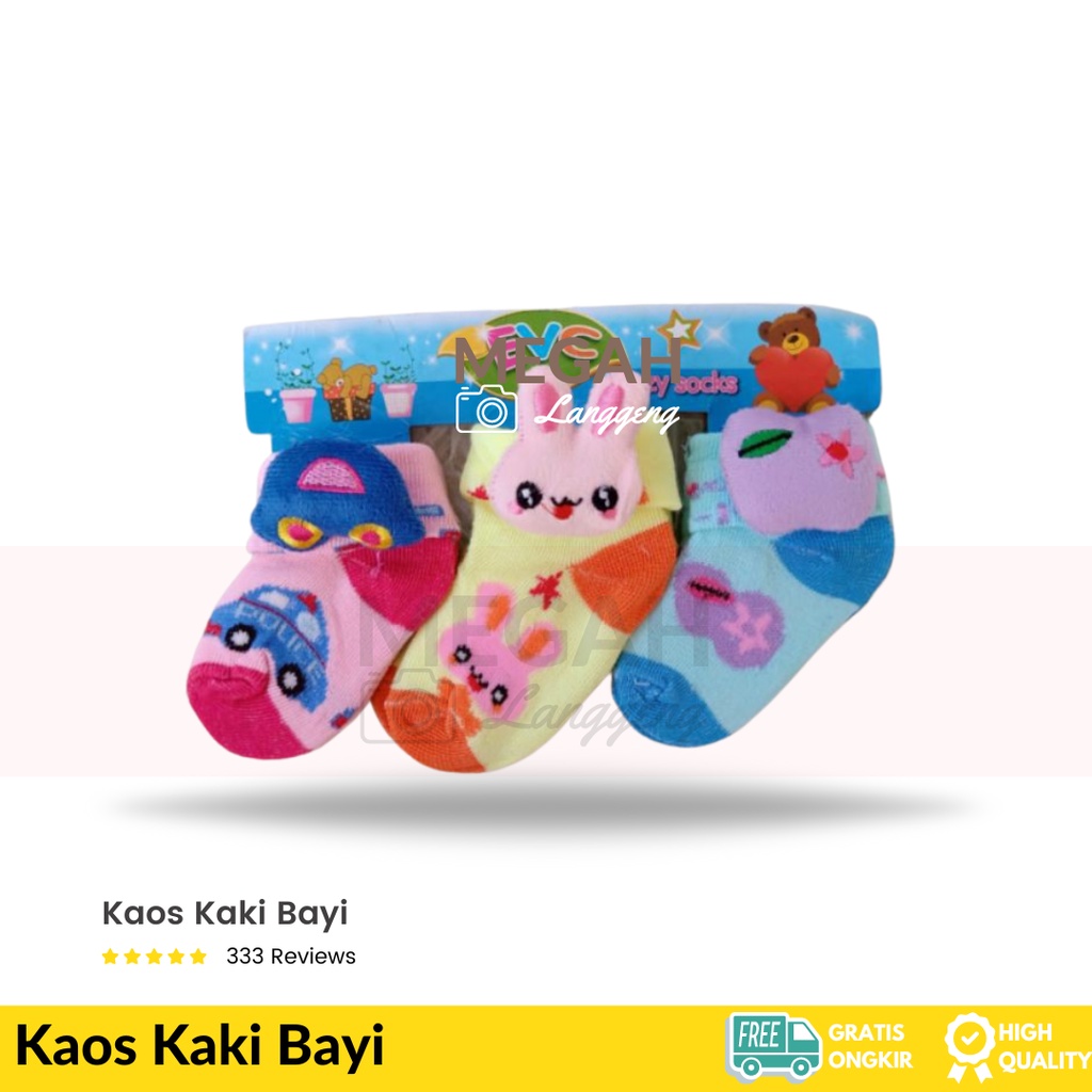 Kaos Kaki Bayi (isi 6 &amp; 12 pasang) kaos kaki bayi boneka 3D / kaos kaki baby 3in 1 motif karakter lucu - Kaus Kaki Katun Anak Untuk Bayi -Kado untuk bayi, Kaus Kaki Kartun Bayi - Kaos Kaki Bayi / Kaos Kaki Bayi isi 3 /Kaos Kaki Newborn / Kaos Kaki 3in1