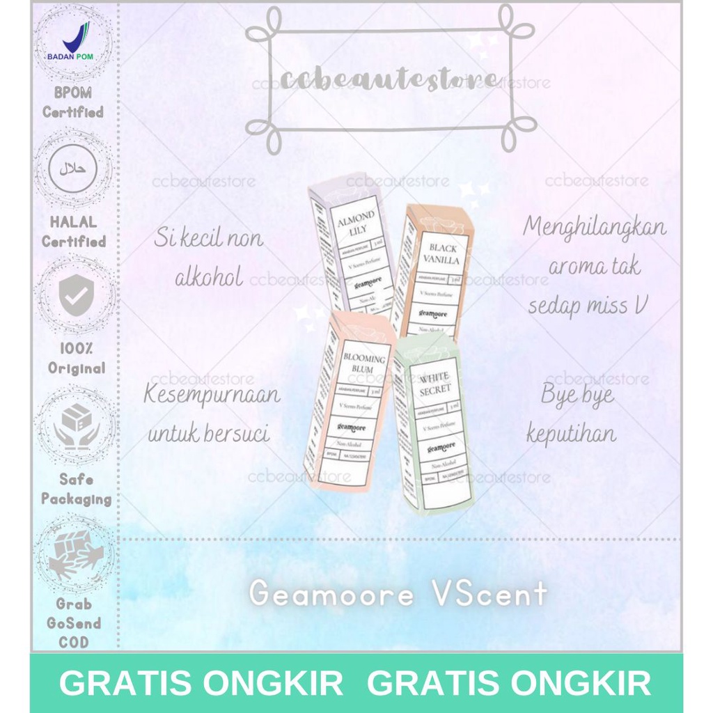 GEAMOORE Vscent Parfum Parfume Miss V Non Alkohol BPOM