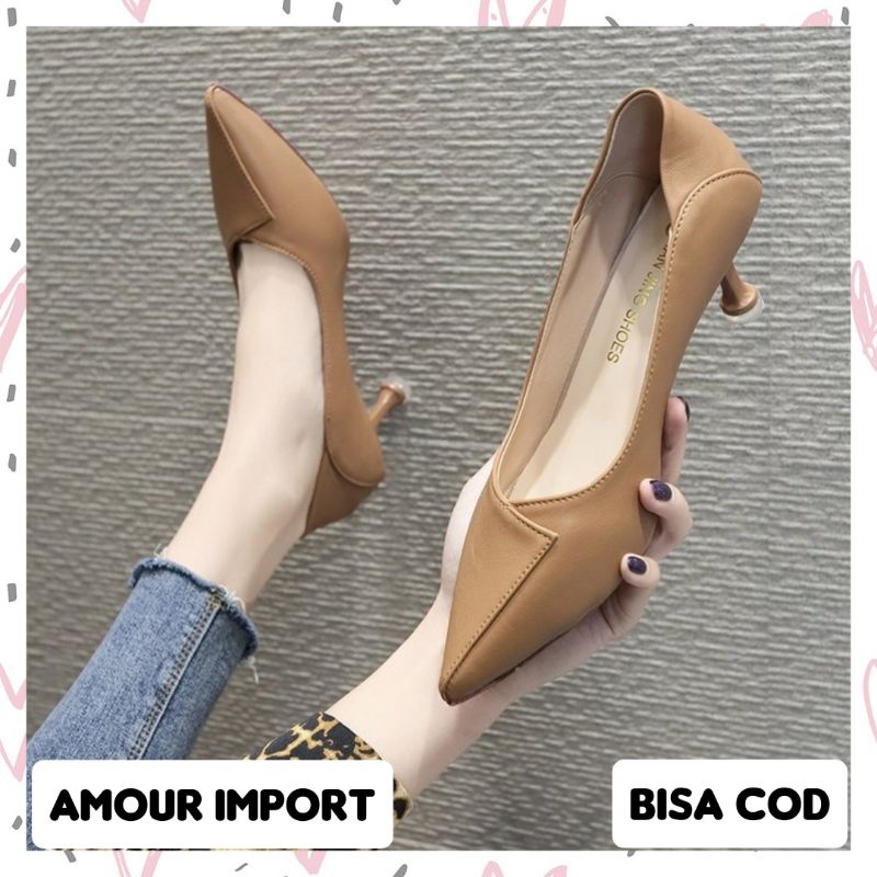 ( AMOUR ) High Heels Wanita Fashion Import / Sepatu Wanita Heels Kerja T-928