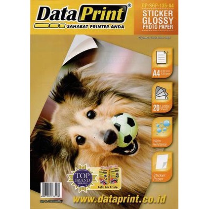 

KERTAS STIKER/STICKER GLOSSY PHOTO PAPER 135GSM MERK DATA PRINT(A4)