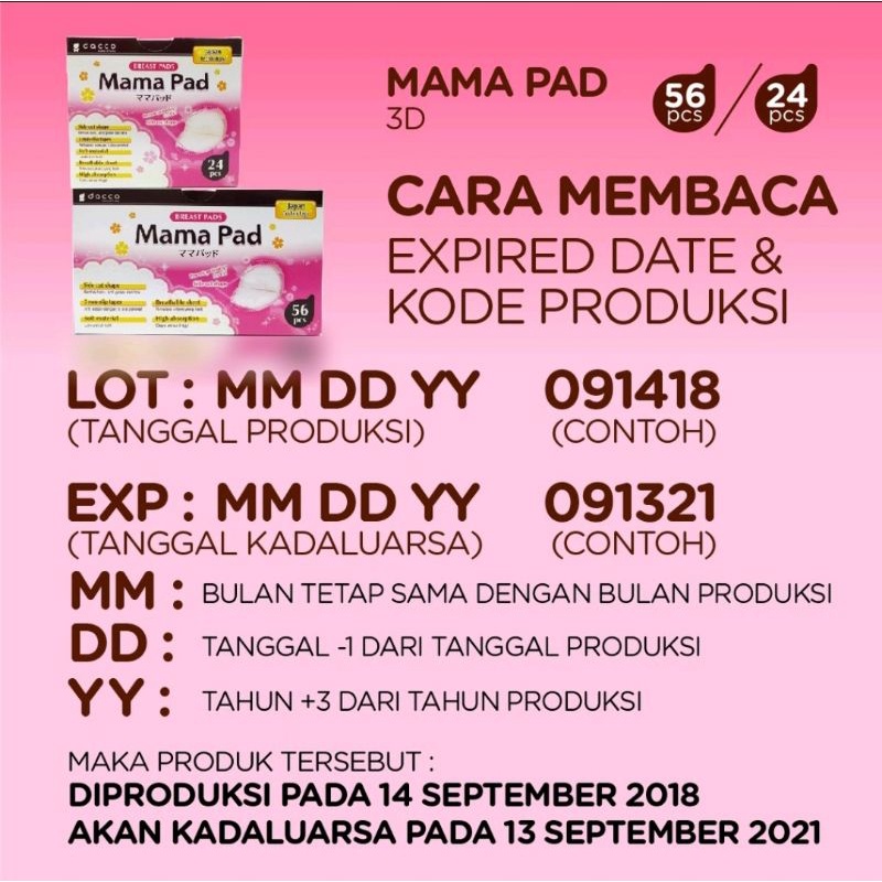 Dacco Mama Pad Flower 3D Breast Pad isi 24 pcs / bantalan payudara